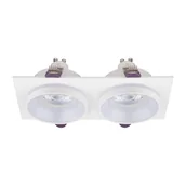 Lampy sufitowe - Wpustowa oprawa podtynkowa na 2 żarówki TK 6924 z serii JET WHITE - miniaturka - grafika 1