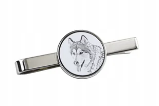 Alaskan Malamute - spinka do krawata z psem, personalizowany klips do krawa - Spinki do mankietów i krawatów - miniaturka - grafika 1