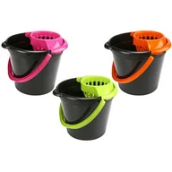 Inne artykuły do sprzątania - Wiadro 12l z wyciskaczem Dark Neon czarne - miniaturka - grafika 1