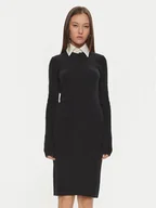 Sukienki - Calvin Klein Sukienka dzianinowa K20K207499 Czarny Slim Fit - miniaturka - grafika 1
