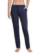 Spodnie damskie - Schiesser Damskie Spodnie z Dżerseju Mix Relax Długie Nogawki Piżamowe, Niebieski (Nachtblau 804), 36 Pl - miniaturka - grafika 1