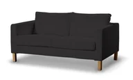 Pokrowce na meble - Dekoria pl pl Pokrowiec na sofę Karlstad 2-osobową nierozkładaną krótki Shadow Grey grafitowy) 165 x 89 x 64 cm Cotton Panama 617-702-08 - miniaturka - grafika 1