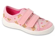 Buty dla dziewczynek - Trampki Befado 772X018 kapcie dziecięce dziewczęce różowe na rzepy-27 - miniaturka - grafika 1