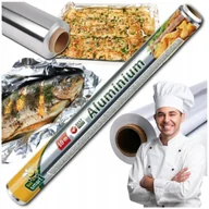 Folia, papier śniadaniowy, serwetki - FOLIA ALUMINIOWA SPOŻYWCZA GRUBA MOCNA GASTRONOMICZNA do żywności 10m - miniaturka - grafika 1
