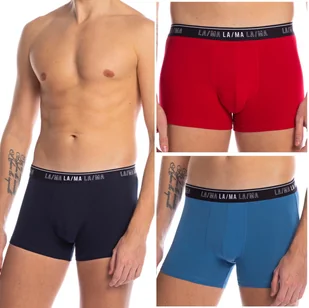 BOKSERKI Męskie Lama 3 PARY Szorty Bawełniane - M - Majtki męskie - miniaturka - grafika 1