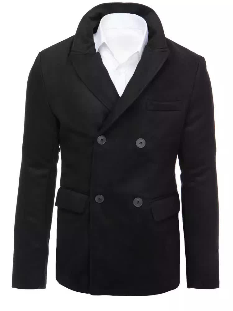 Płaszcz męski czarny Dstreet CX0433-M