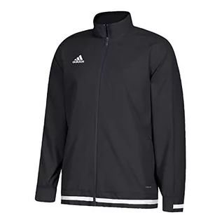 Kurtki męskie - Adidas męska kurtka sportowa T19 Wov Jkt M czarny/biały L DW6876 - grafika 1