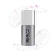 Lakiery hybrydowe - T23 Semilac Top matowy do lakierów hybrydowych Flower Flakes 7 ml - miniaturka - grafika 1