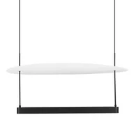 Lampy sufitowe - Lampa wisząca na listwie TIRAQUE LE44629 LED 40W 3000K kopuła czarna biała - miniaturka - grafika 1