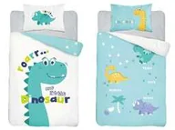 Pościel dla dzieci - Detexpol Pościel bawełniana 90x120 dinozaur turkusowa 3953 A Mayamoo 105 - miniaturka - grafika 1