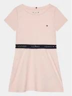 Sukienki i spódniczki dla dziewczynek - Tommy Hilfiger Sukienka codzienna Essential Skater KG0KG07776 D Różowy Regular Fit - miniaturka - grafika 1