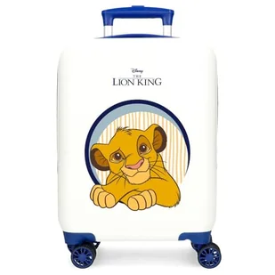 Joumma Disney Hakuna Matata Walizka kabinowa biała 33 x 50 x 20 cm sztywne zapięcie szyfrowe ABS boczne zapięcie szyfrowe 28,4 kg 2 kg 4 koła podwójny bagaż ręczny, biała, walizka kabinowa - Walizki - miniaturka - grafika 1