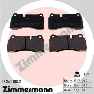 Klocki hamulcowe - komplet ZIMMERMANN 24261.180.2 - Klocki hamulcowe - miniaturka - grafika 1