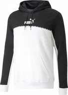 Bluzy męskie - BLUZA MĘSKA Z KAPTUREM ESSENTIALS BLOCK TAPE PUMA - miniaturka - grafika 1
