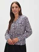 Bluzki damskie - Elegancka wzorzysta bluzka - miniaturka - grafika 1