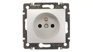 Legrand Gniazdo ścienne VALENA Pojedyncze moduł z/u 770196 aluminium - Gniazdka elektryczne - miniaturka - grafika 1