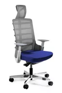 Fotele i krzesła biurowe - Fotel biurowy, obrotowy, Spinelly, czarny, royalblue - miniaturka - grafika 1