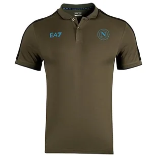 SSC NAPOLI Reprezentacja Polo, EA7, oficjalny produkt, koszulka piłkarska dla dorosłych Olive Night 2024/2025-5XL - Piłka nożna - miniaturka - grafika 1