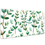 Podkładki na biurko - Ochronna mata na biurko Zielone gałązki 100x50 cm, Dywanomat - miniaturka - grafika 1