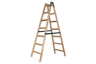AWTools AW23038 drabina drewniana 2x7 stopni 150 kg - Drabiny - miniaturka - grafika 1