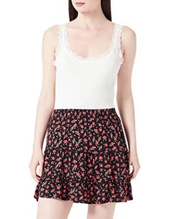 VERO MODA Spódnica damska, Czarny/Aop: niki, M - Spódnice - miniaturka - grafika 1