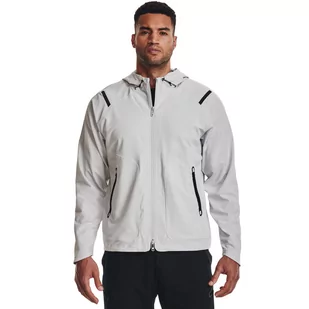 Męska kurtka treningowa UNDER ARMOUR UA UNSTOPPABLE JACKET - biała - Kurtki męskie - miniaturka - grafika 1