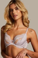 Biustonosze - Hunkemöller Nieusztywniony biustonosz z fiszbinami Almendra Fioletowy - miniaturka - grafika 1