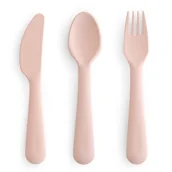 Sztućce dla dzieci - Zestaw sztućców dziecięcych Blush, Mushie - miniaturka - grafika 1