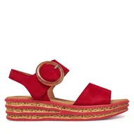 Sandały damskie - Sandały Gabor 64.550.15 Czerwony - miniaturka - grafika 1