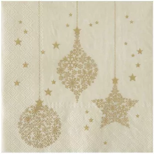 SANTEX Serwetki "Śnieżynki", SANTEX, ecru, 33 cm, 20 sztt SX4415-25 - Gadżety dla niej i dla niego SANTEX Serwetki "Śnieżynki", SANTEX, ecru, 33 cm, 20 sztt SX4415-25 - Gadżety dla niej i dla niego - miniaturka - grafika 1