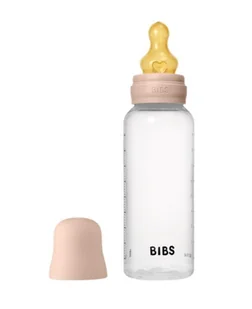 BIBS BUTELKA PLASTIC PP ze smoczkiem antykolkowym z kauczuku naturalnego, pojemność 270 ml, BLUSH - Butelki dla niemowląt - miniaturka - grafika 1