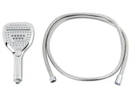 Słuchawki prysznicowe - LIVARNO home Zestaw słuchawka prysznicowa z wężem (Czworokątny) - miniaturka - grafika 1