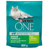 Sucha karma dla kotów - Karma dla kota PURINA ONE Bifensis Indoor Indyk 800 g - miniaturka - grafika 1