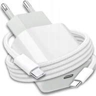 Ładowarki do telefonów - ZESTAW SZYBKA ŁADOWARKA SIECIOWA USB-C DO TELEFONU 20 W + KABEL USB-C 1M - miniaturka - grafika 1