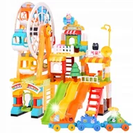 Klocki - Duże kolorowe Klocki Wesołe Miasteczko Plac zabaw zjeżdżalnie 235el ZA5588 - miniaturka - grafika 1