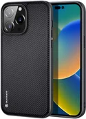 Etui i futerały do telefonów - Dux Ducis Fino etui pokrowiec pokryty nylonowym materiałem iPhone 14 Pro Max czarny - miniaturka - grafika 1
