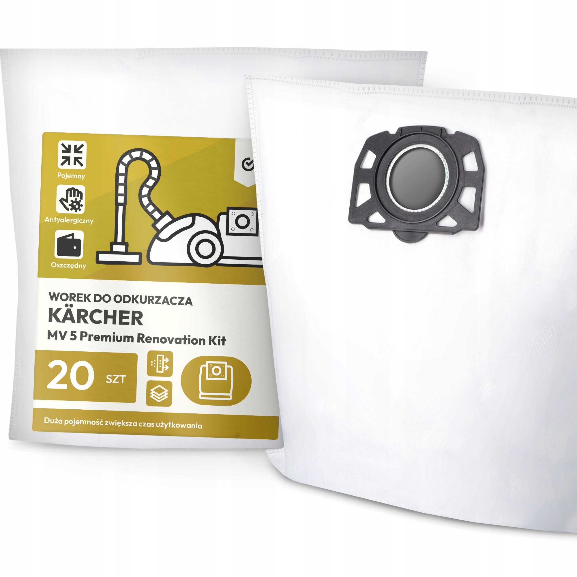 20x Worek do Odkurzacza Kärcher MV 5 Premium Renovation Kit Worki Mocne G9
