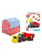 Jeździki dla dzieci - Dickie Traktor z przyczepą - 3+ - miniaturka - grafika 1