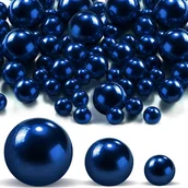 Rękodzieło - TEMU 555 szt. Koraliki do Wazonów Granatowe Bez Otworów, Perły 5/8/16 mm na Dekoracje Stołowe i Ślubne, DIY do Domu, Urodzin, Wesel i Przyjęć - miniaturka - grafika 1
