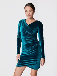 Sukienki - Fracomina Sukienka koktajlowa FQ22WD1004W59601 Niebieski Slim Fit - grafika 1