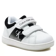 Buty dla dziewczynek - Sneakersy Calvin Klein Jeans V1X9-80852-1697 M White/Black X002 - miniaturka - grafika 1