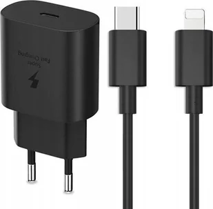 Ładowarka Vega ŁADOWARKA SIECIOWA DENMEN 3,6A 25W CZARNA FASTON POWER DELIVERY PD TYP-C TA800 SINGLE DC03 KABEL IPHONE USB-C DO LIGHTNING 1M 20W CZARNY ECONOMY USB-C DO 8-PIN PD APPX> - Ładowarki do telefonów - miniaturka - grafika 1