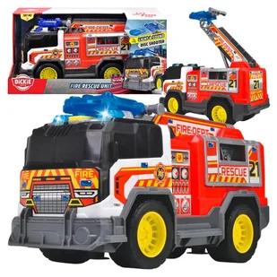 Dickie Toys Straż Pożarna Wóz Strażacki 30 cm - Samochody i pojazdy dla dzieci - miniaturka - grafika 1