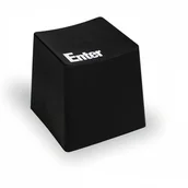 Taborety i hokery - B2B Partner Plastikowy taboret BUTTON, czarny 488039 - miniaturka - grafika 1