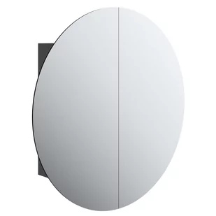 Lumarko Szafka łazienkowa z lustrem i LED, czarny, 54x54x17,5 cm - Szafki łazienkowe - miniaturka - grafika 3