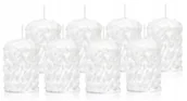 Świece - Świece białe 6/5 cm śnieżynki świeczki białe 8 szt - miniaturka - grafika 1