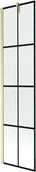 Parawany nawannowe - Mexen Next parawan nawannowy 1-skrzydłowy 50 x 150 cm, czarny wzór, złoty szczotkowany - 895-050-000-00-77-55 - miniaturka - grafika 1