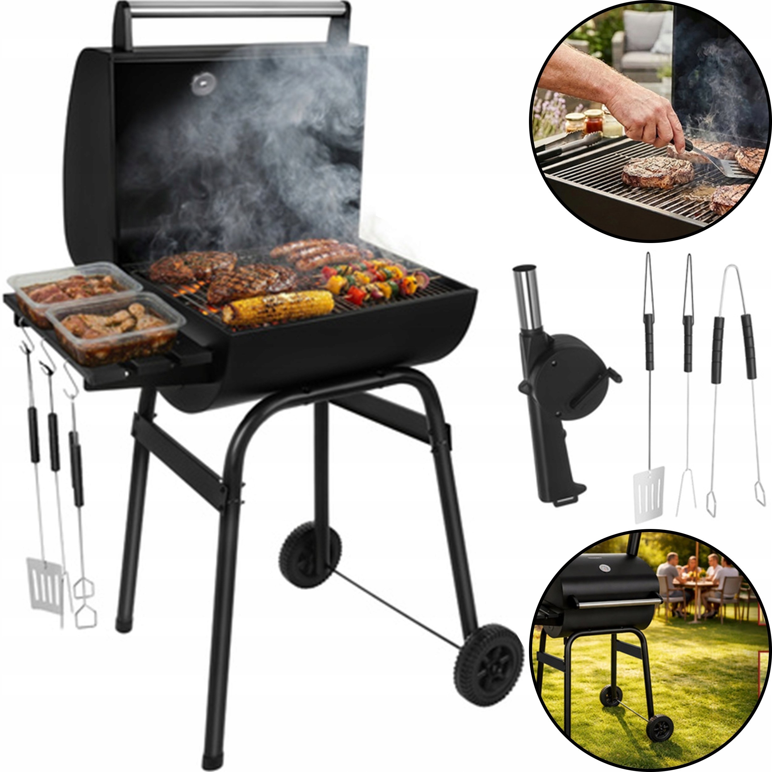 Pako Grill Ogrodowy Z Pokrywą 82x51x117cm Kaminer