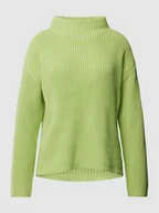 Swetry damskie - Sweter z dzianiny ze stójką model ‘Puntsi’ - miniaturka - grafika 1