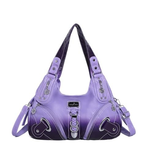 Angelkiss Hobo Portfele i torebki dla kobiet tornister torebka damska torebki duże codzienne torby na ramię, Z3-pueple